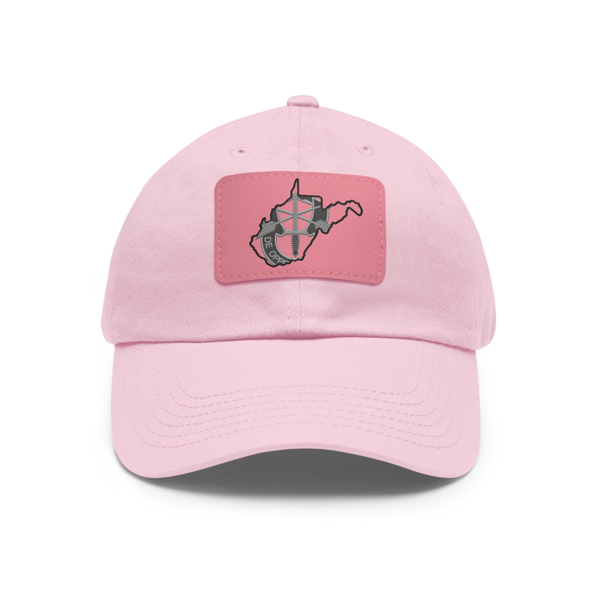 WV Crest Dad Hat with Leather Patch (Rectangle)