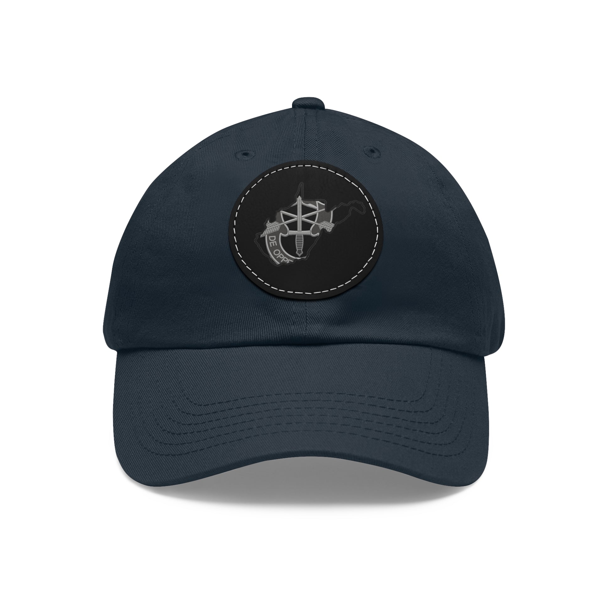 WV Crest Dad Hat with Leather Patch (Round)