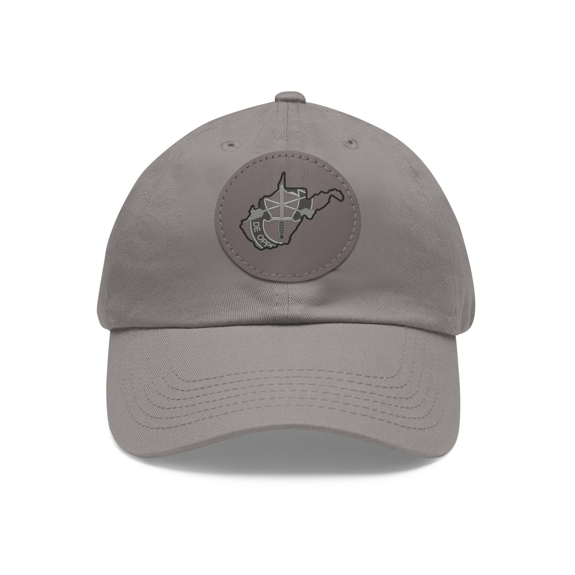 WV Crest Dad Hat with Leather Patch (Round)