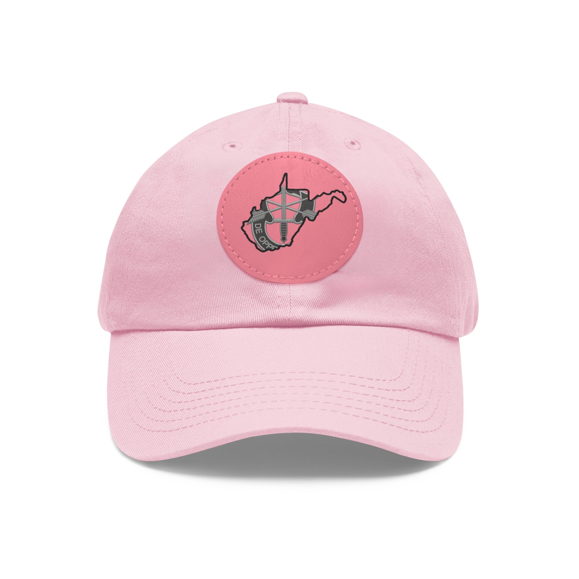 WV Crest Dad Hat with Leather Patch (Round)