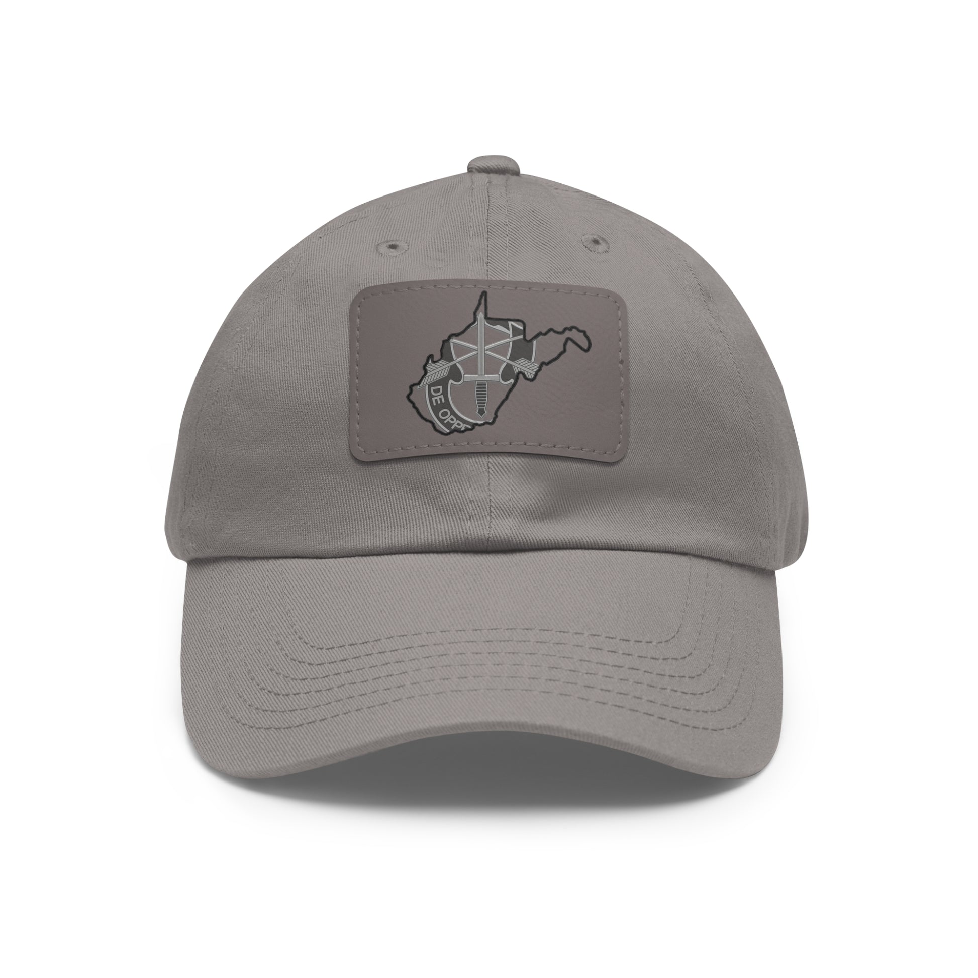 WV Crest Dad Hat with Leather Patch (Rectangle)