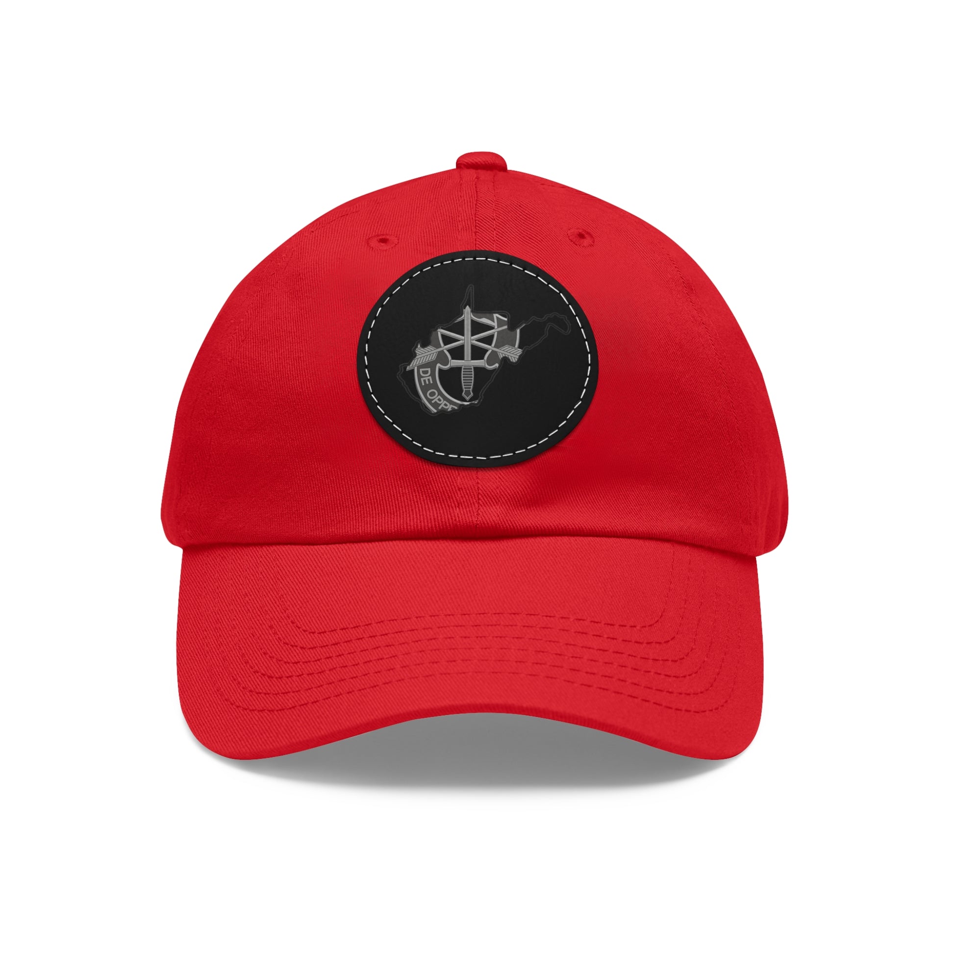 WV Crest Dad Hat with Leather Patch (Round)