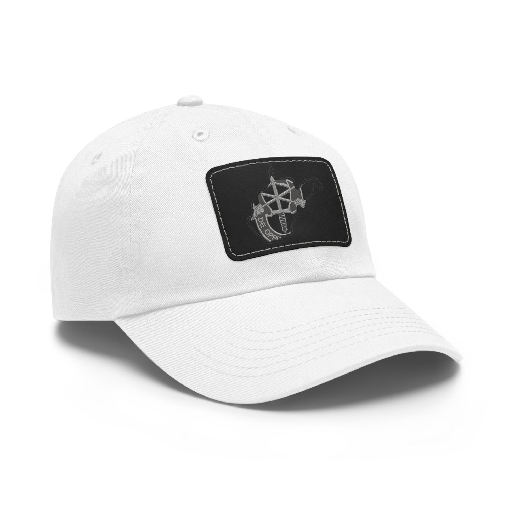 WV Crest Dad Hat with Leather Patch (Rectangle)