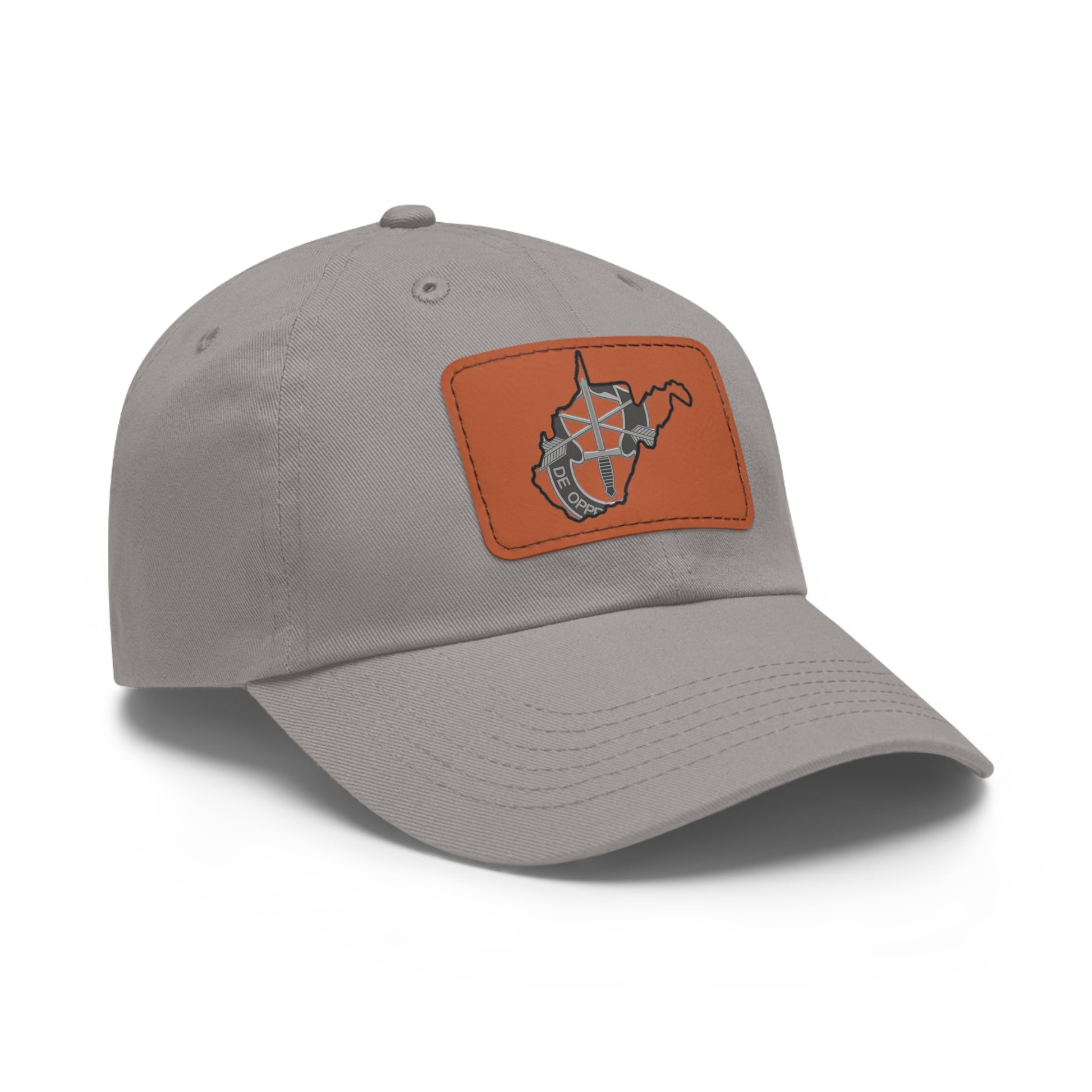 WV Crest Dad Hat with Leather Patch (Rectangle)