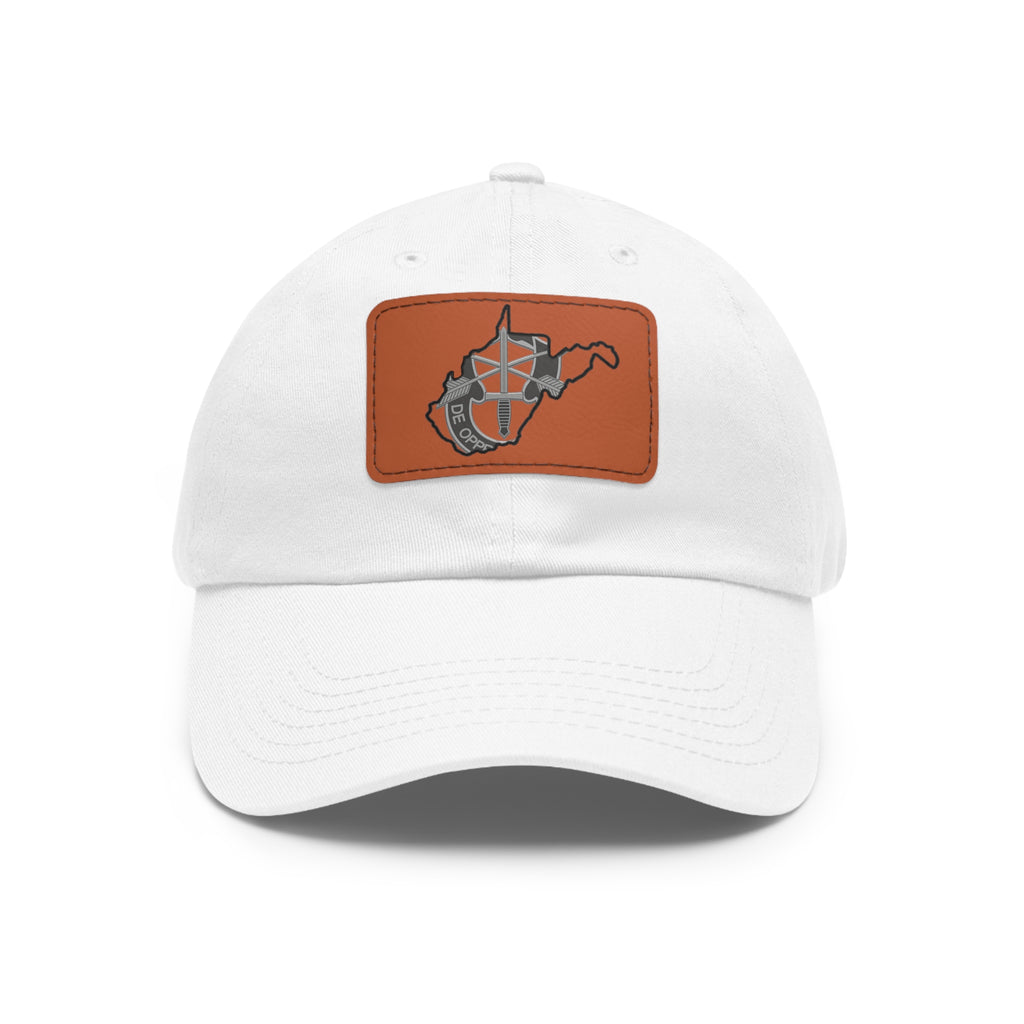 WV Crest Dad Hat with Leather Patch (Rectangle)