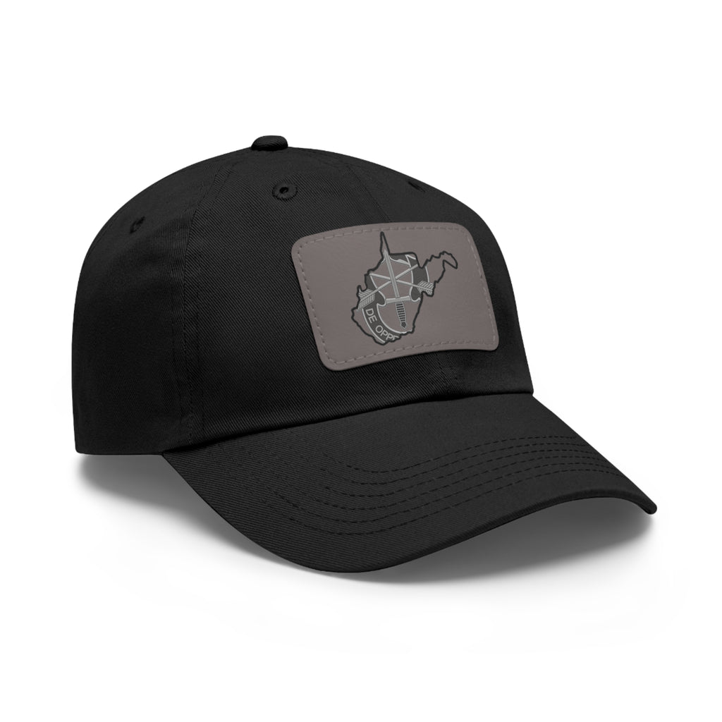 WV Crest Dad Hat with Leather Patch (Rectangle)