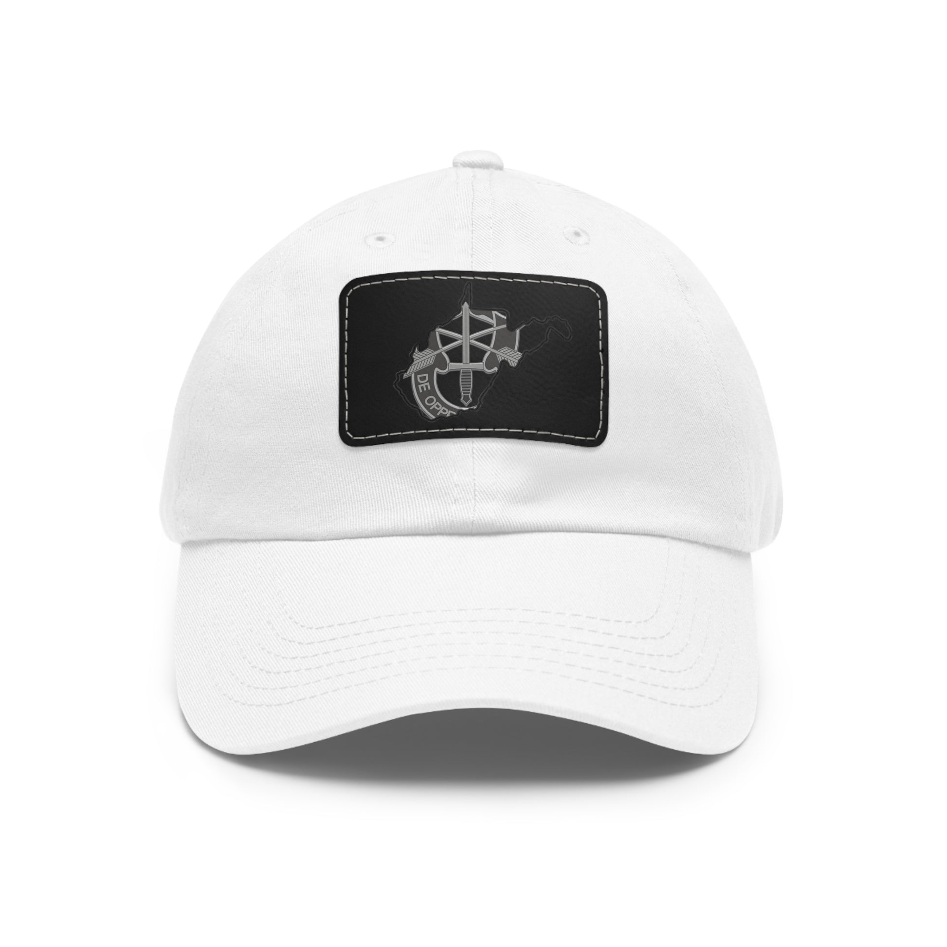 WV Crest Dad Hat with Leather Patch (Rectangle)