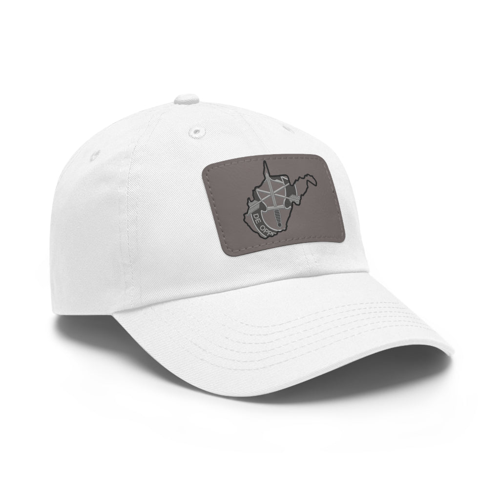 WV Crest Dad Hat with Leather Patch (Rectangle)