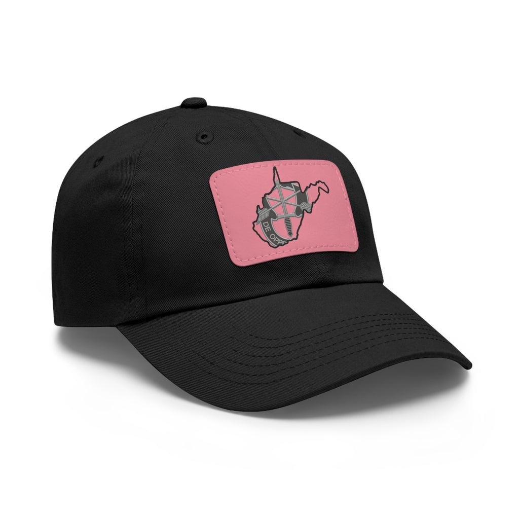 WV Crest Dad Hat with Leather Patch (Rectangle)