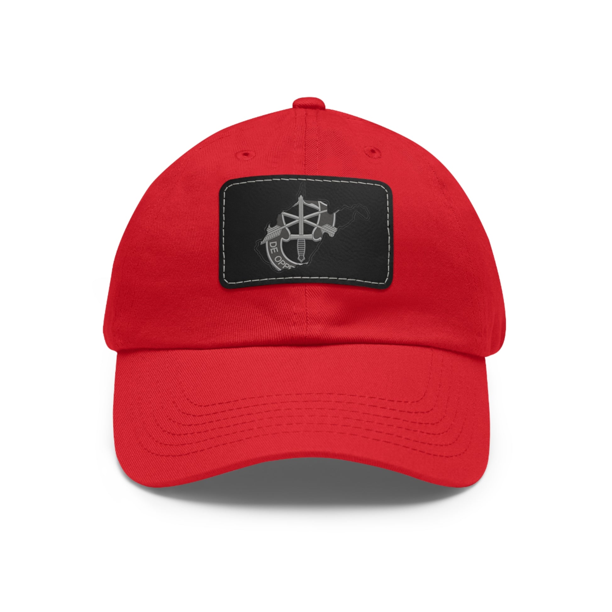 WV Crest Dad Hat with Leather Patch (Rectangle)