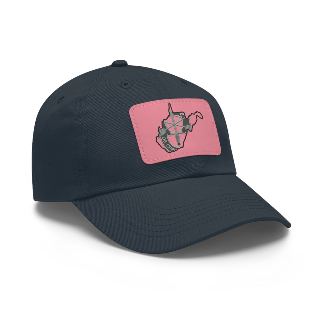 WV Crest Dad Hat with Leather Patch (Rectangle)