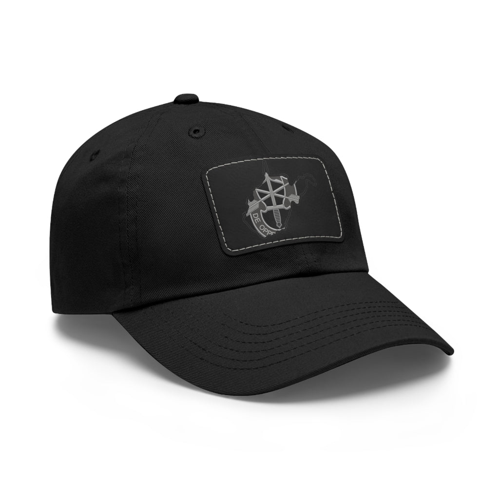 WV Crest Dad Hat with Leather Patch (Rectangle)