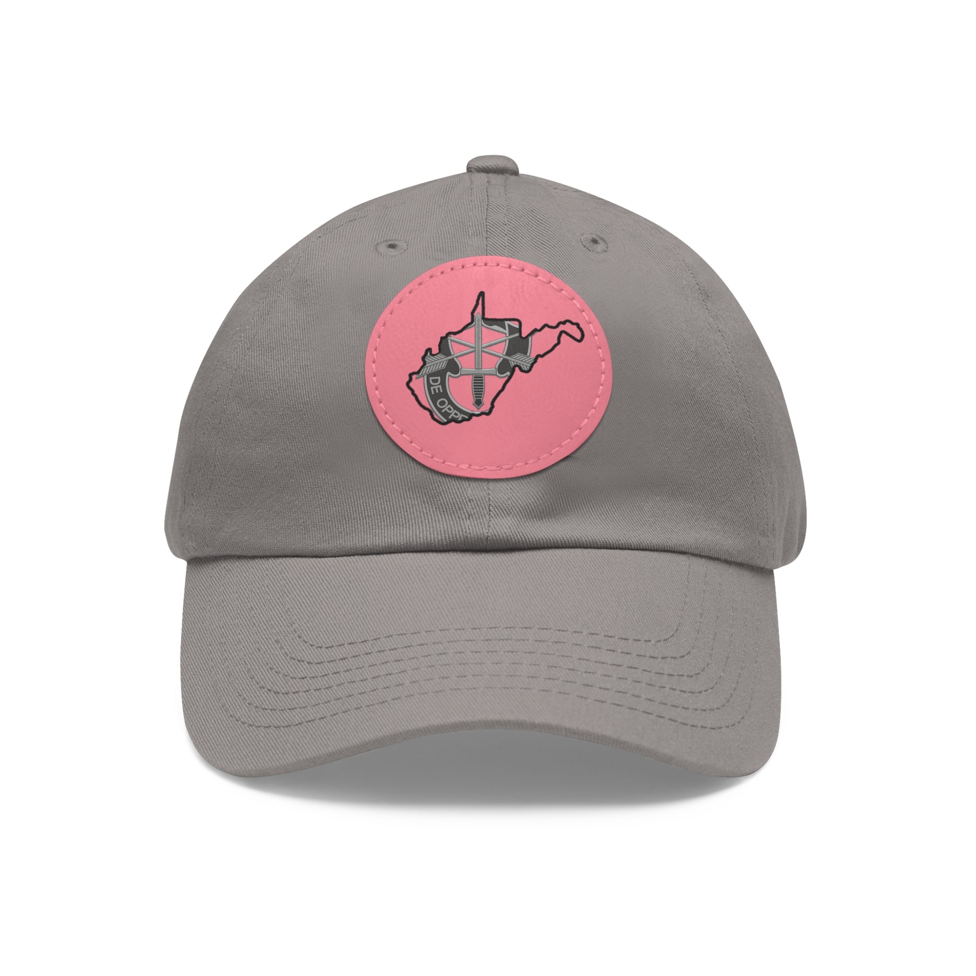 WV Crest Dad Hat with Leather Patch (Round)