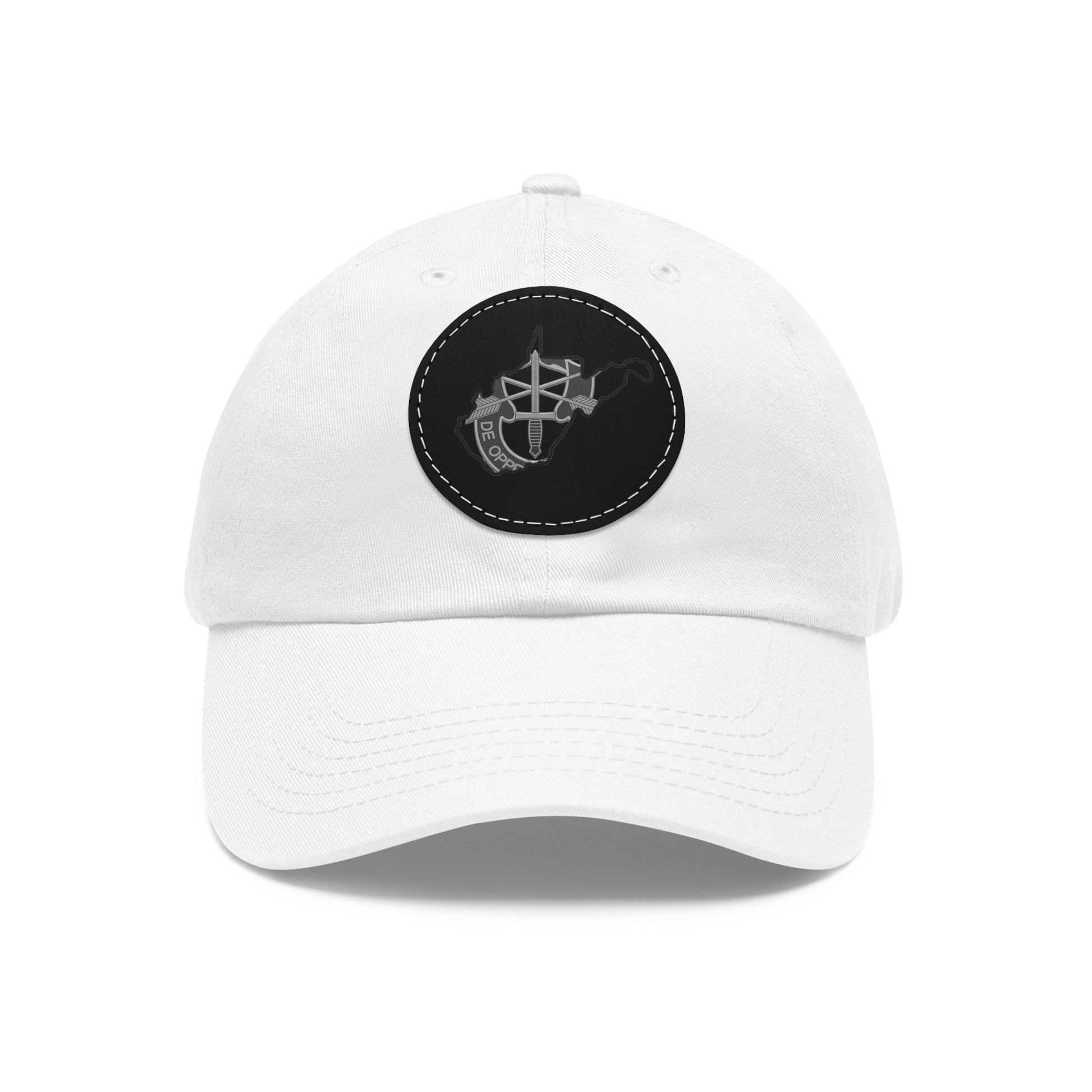 WV Crest Dad Hat with Leather Patch (Round)