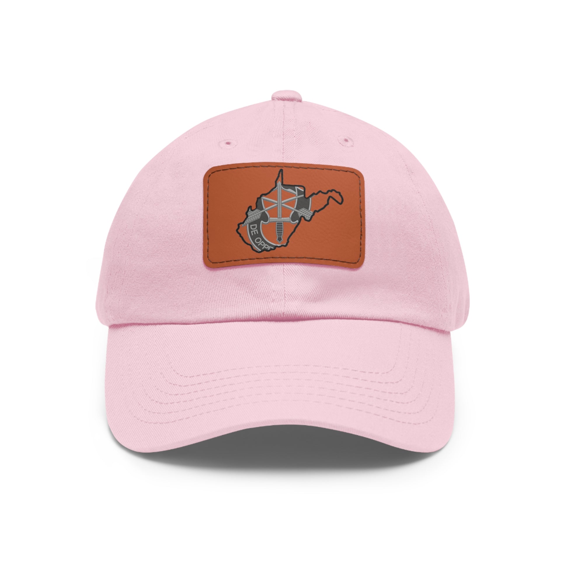 WV Crest Dad Hat with Leather Patch (Rectangle)