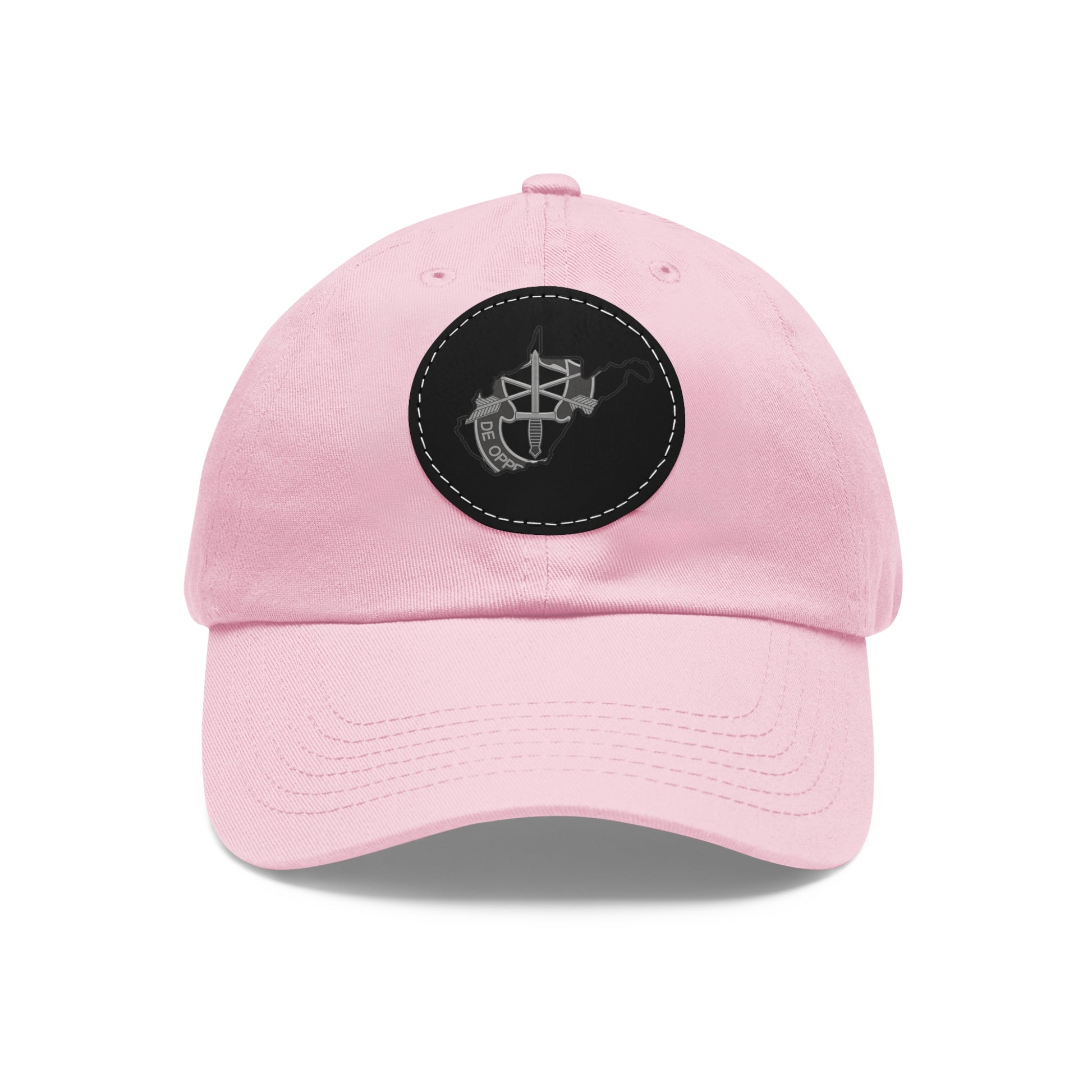 WV Crest Dad Hat with Leather Patch (Round)