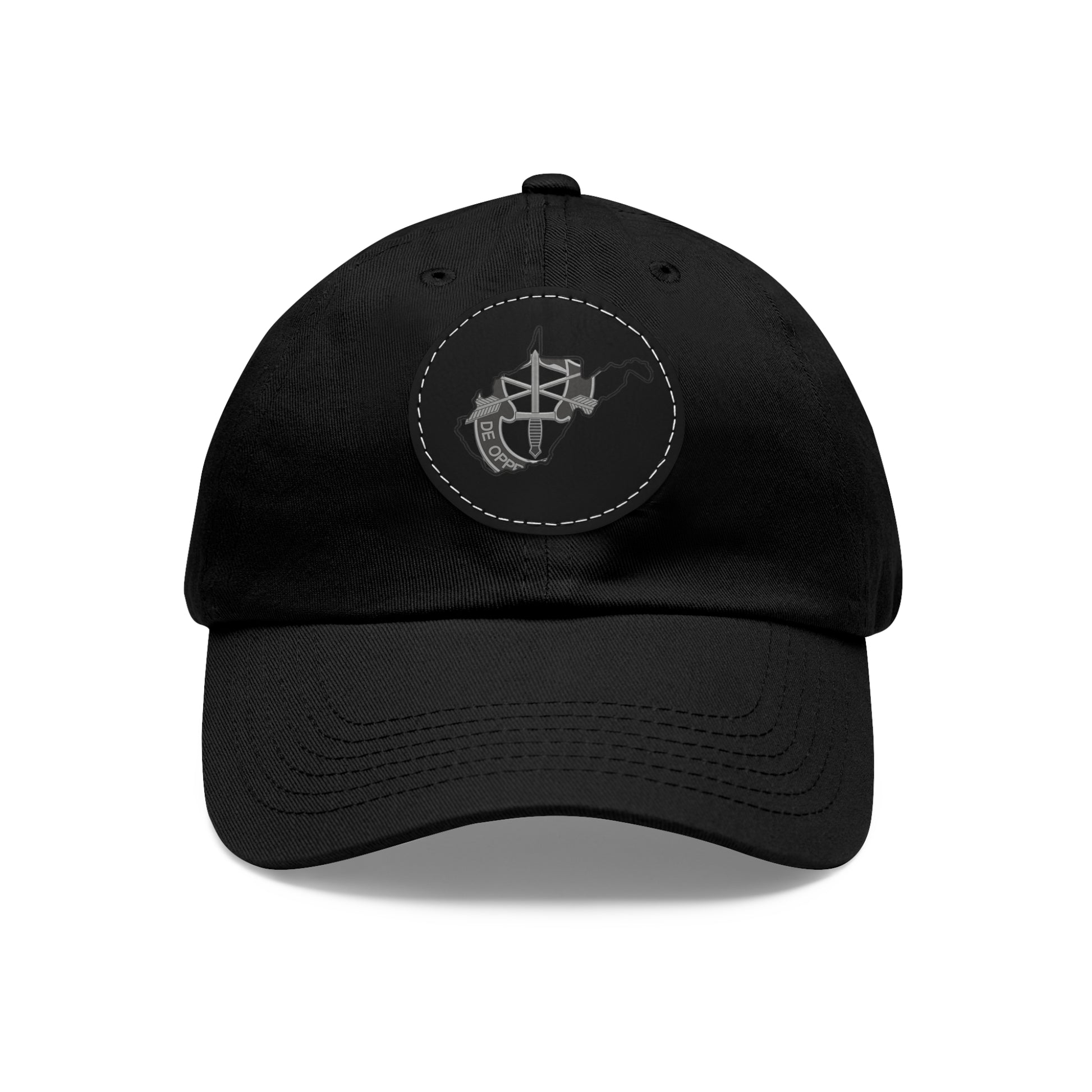 WV Crest Dad Hat with Leather Patch (Round)