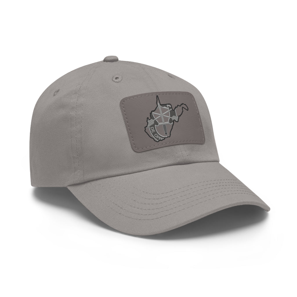 WV Crest Dad Hat with Leather Patch (Rectangle)