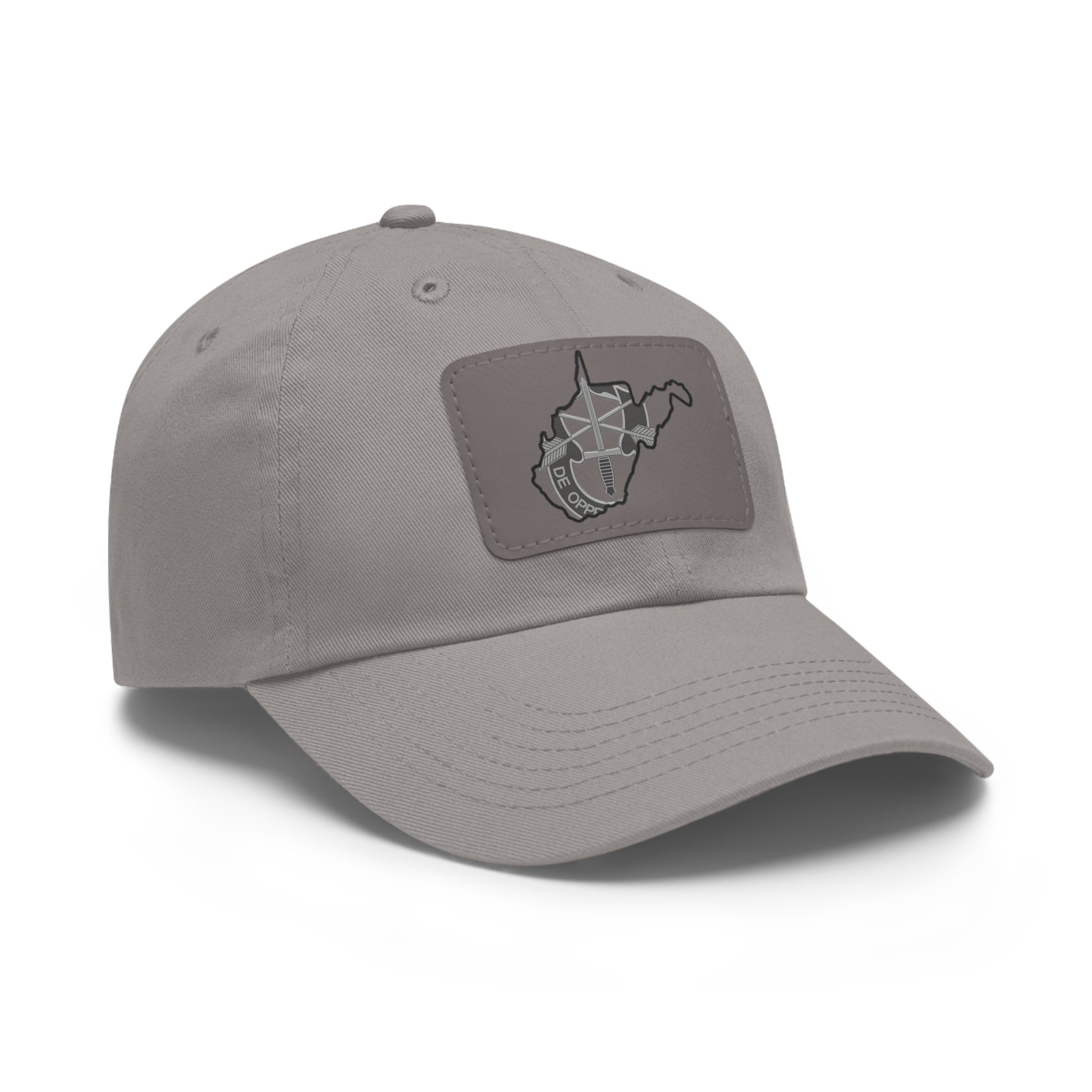 WV Crest Dad Hat with Leather Patch (Rectangle)