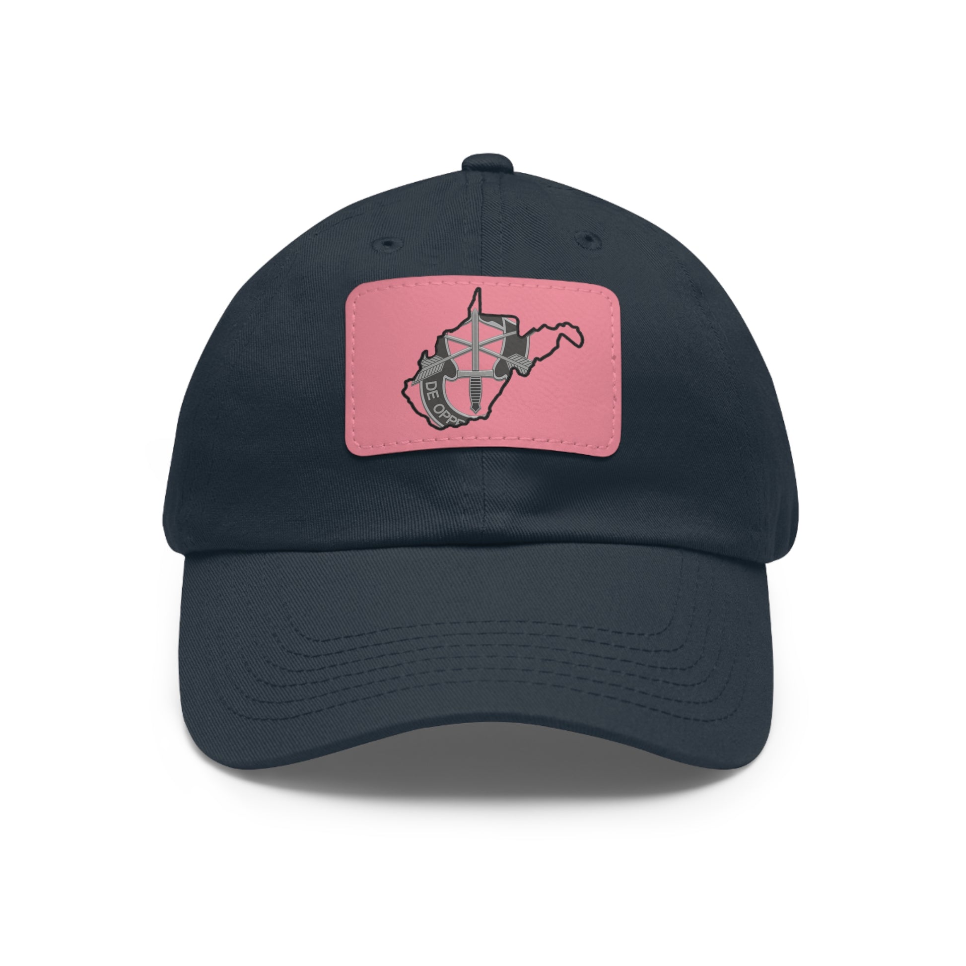 WV Crest Dad Hat with Leather Patch (Rectangle)