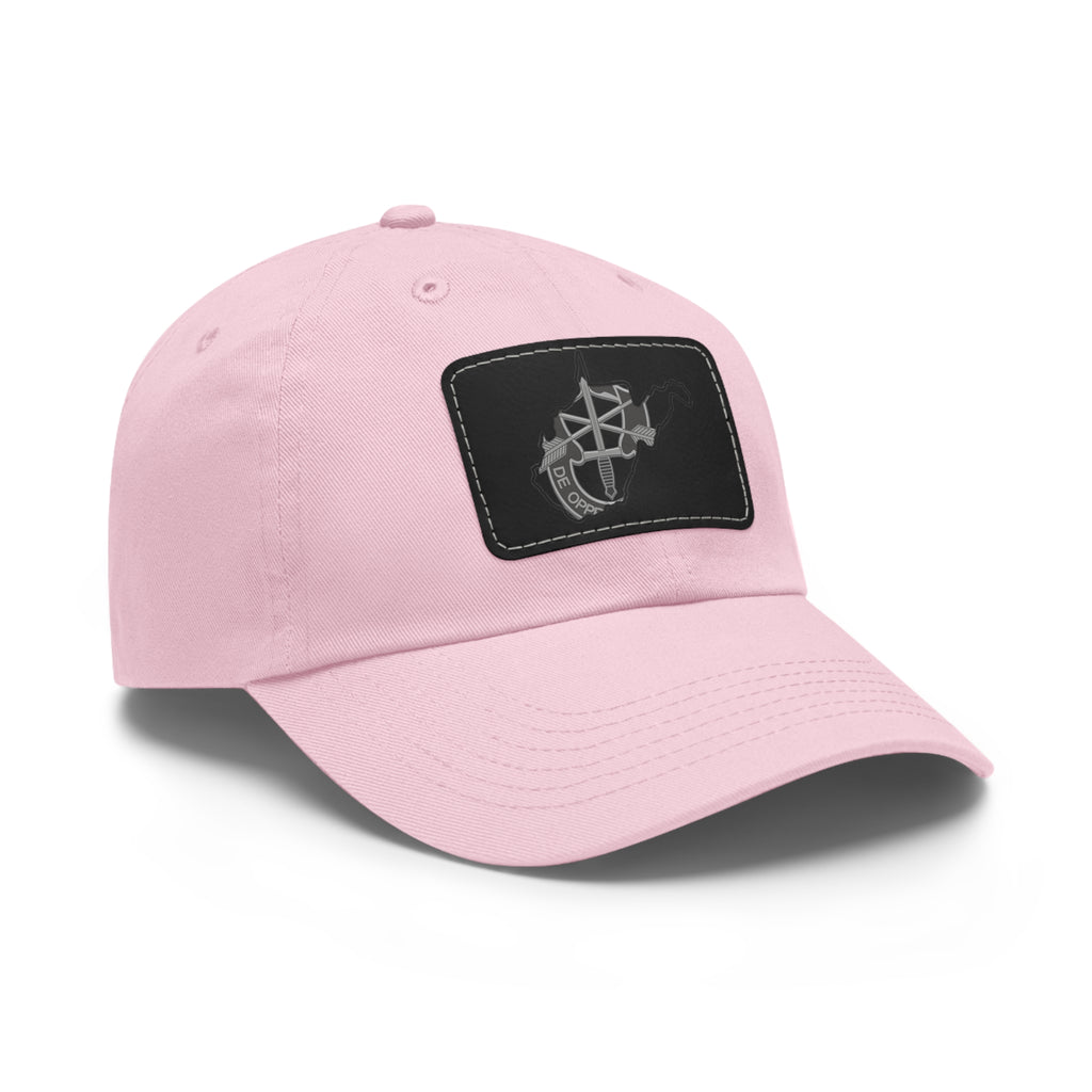 WV Crest Dad Hat with Leather Patch (Rectangle)