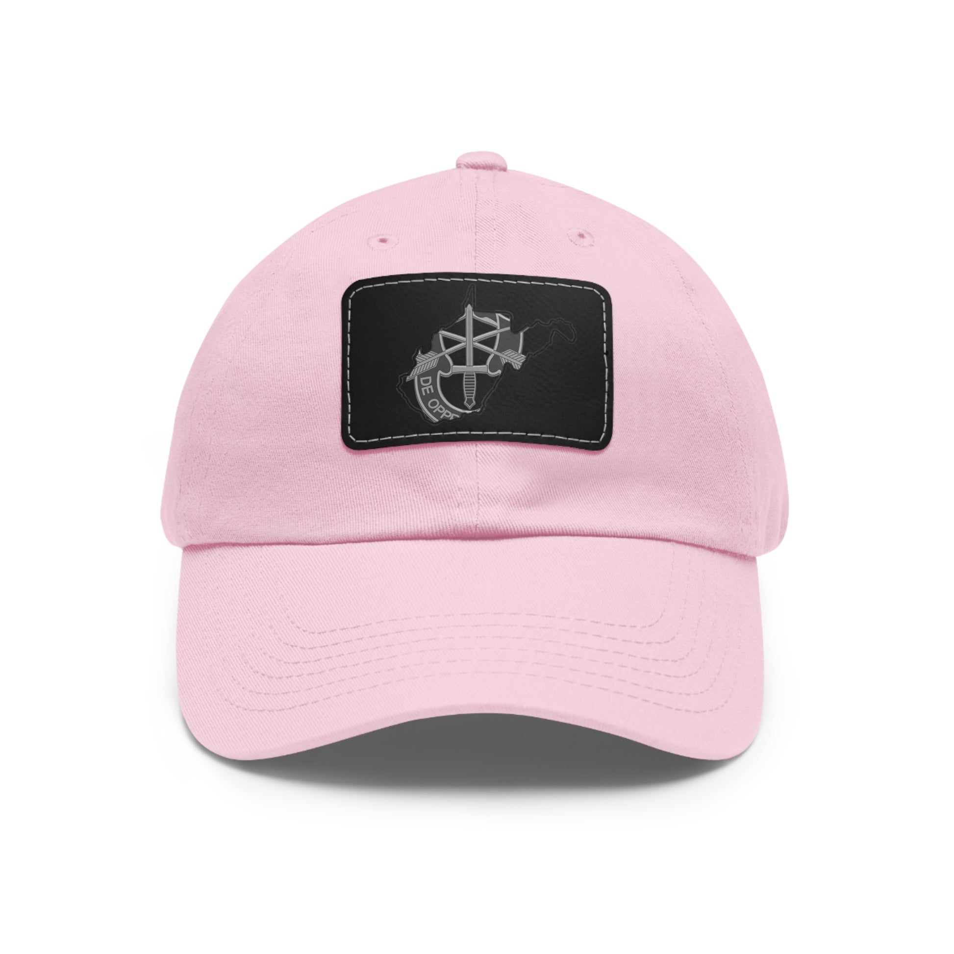 WV Crest Dad Hat with Leather Patch (Rectangle)