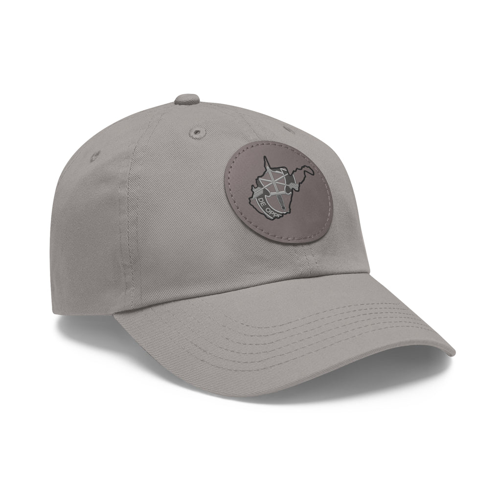 WV Crest Dad Hat with Leather Patch (Round)
