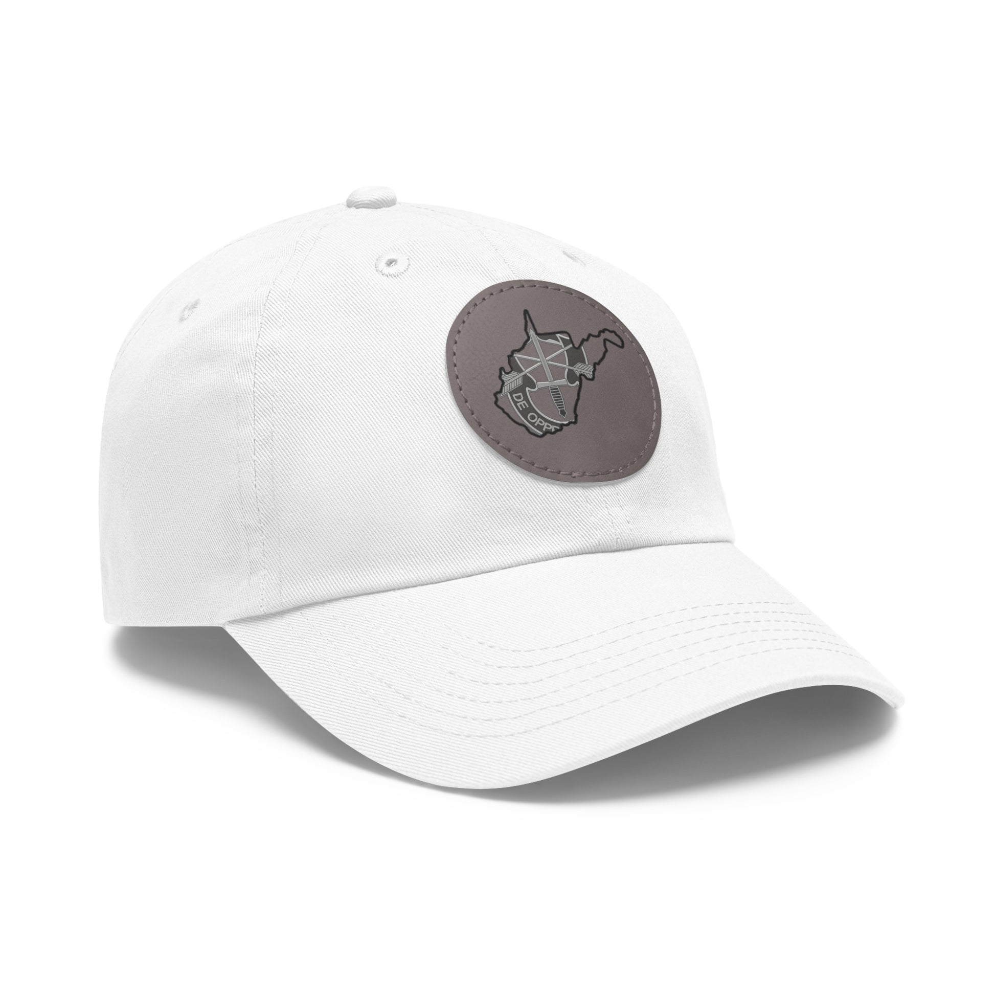 WV Crest Dad Hat with Leather Patch (Round)