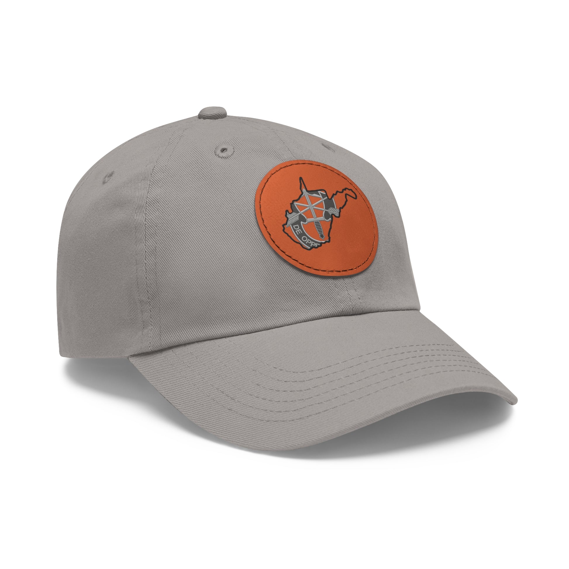 WV Crest Dad Hat with Leather Patch (Round)