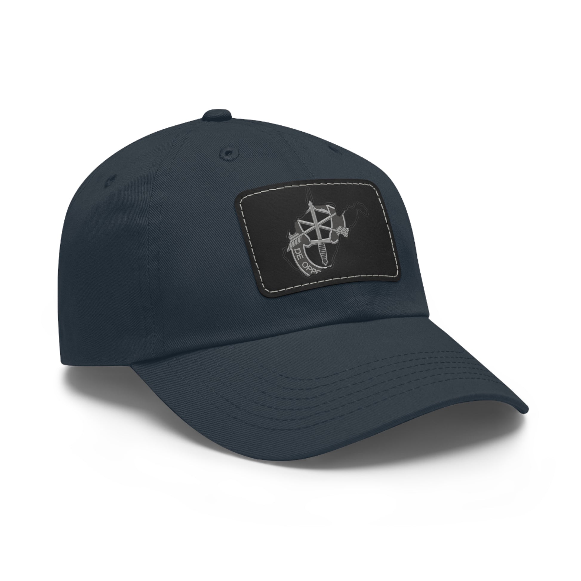 WV Crest Dad Hat with Leather Patch (Rectangle)