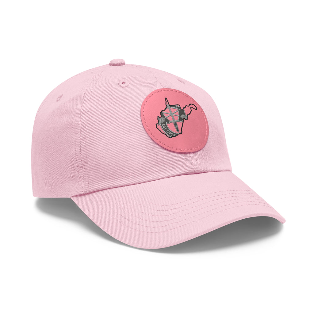 WV Crest Dad Hat with Leather Patch (Round)