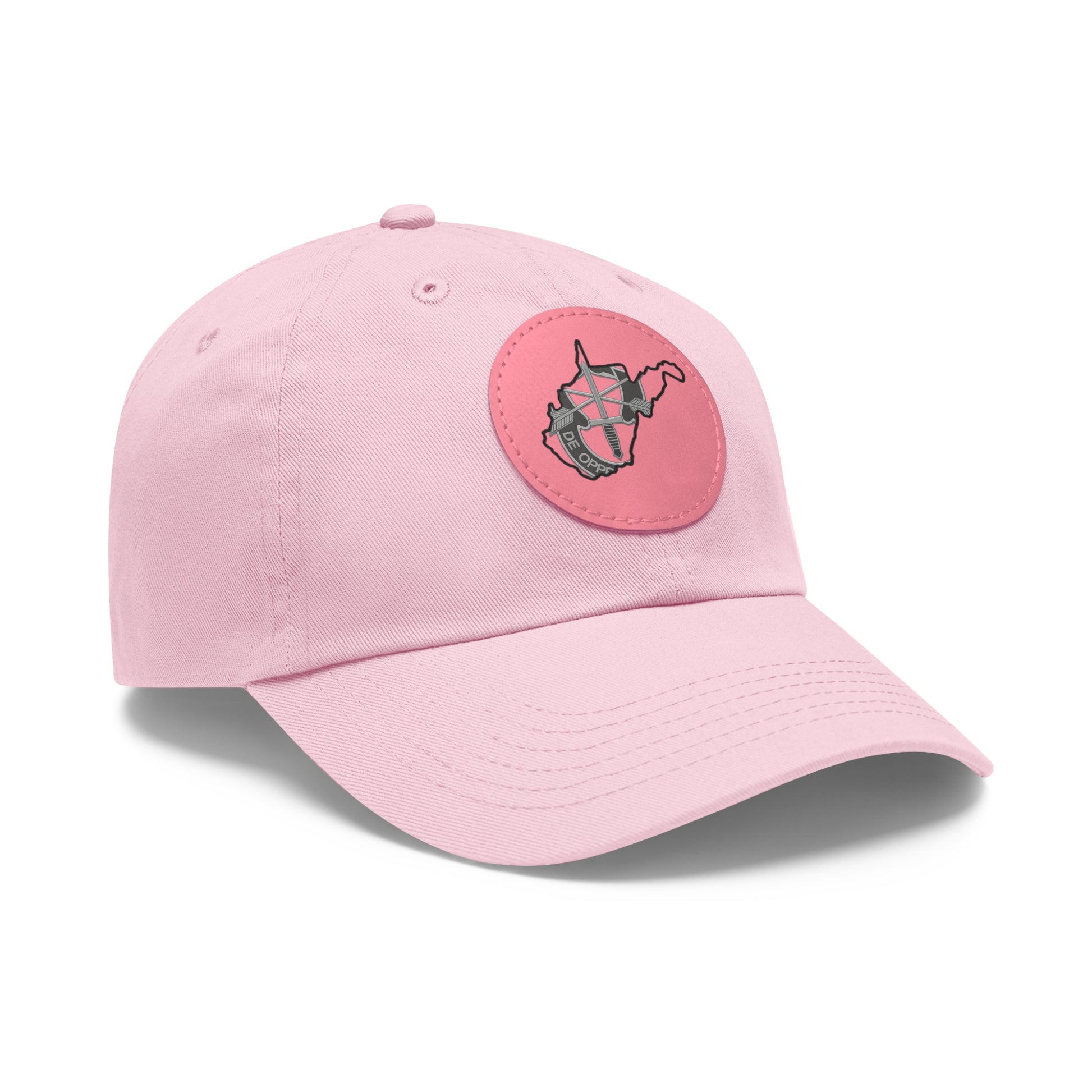 WV Crest Dad Hat with Leather Patch (Round)