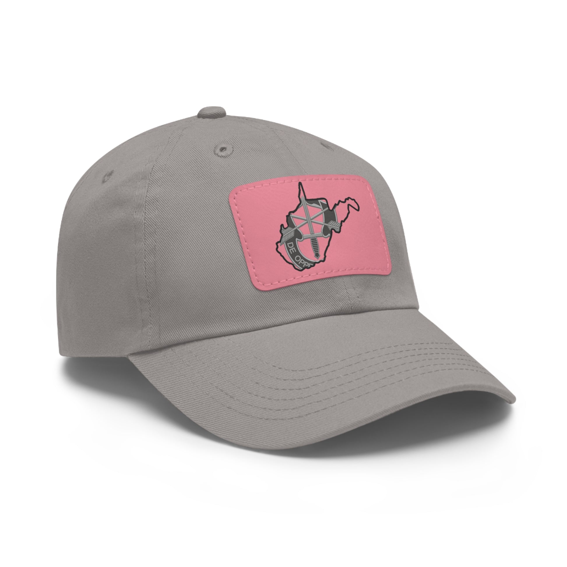 WV Crest Dad Hat with Leather Patch (Rectangle)