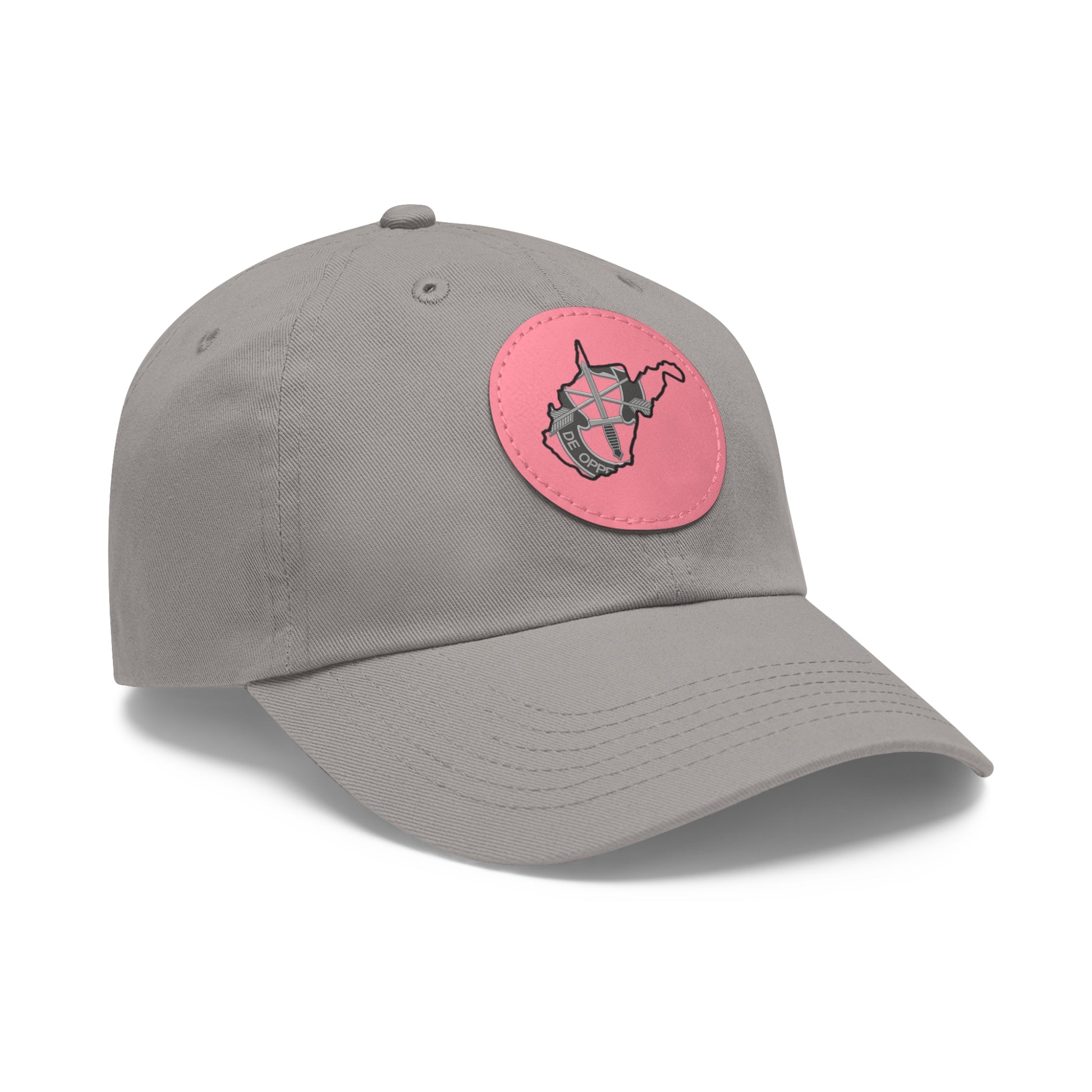 WV Crest Dad Hat with Leather Patch (Round)
