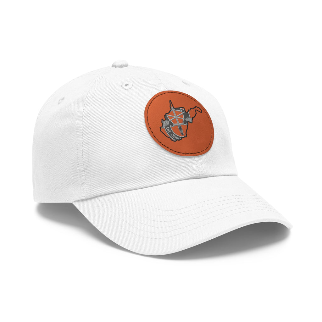 WV Crest Dad Hat with Leather Patch (Round)