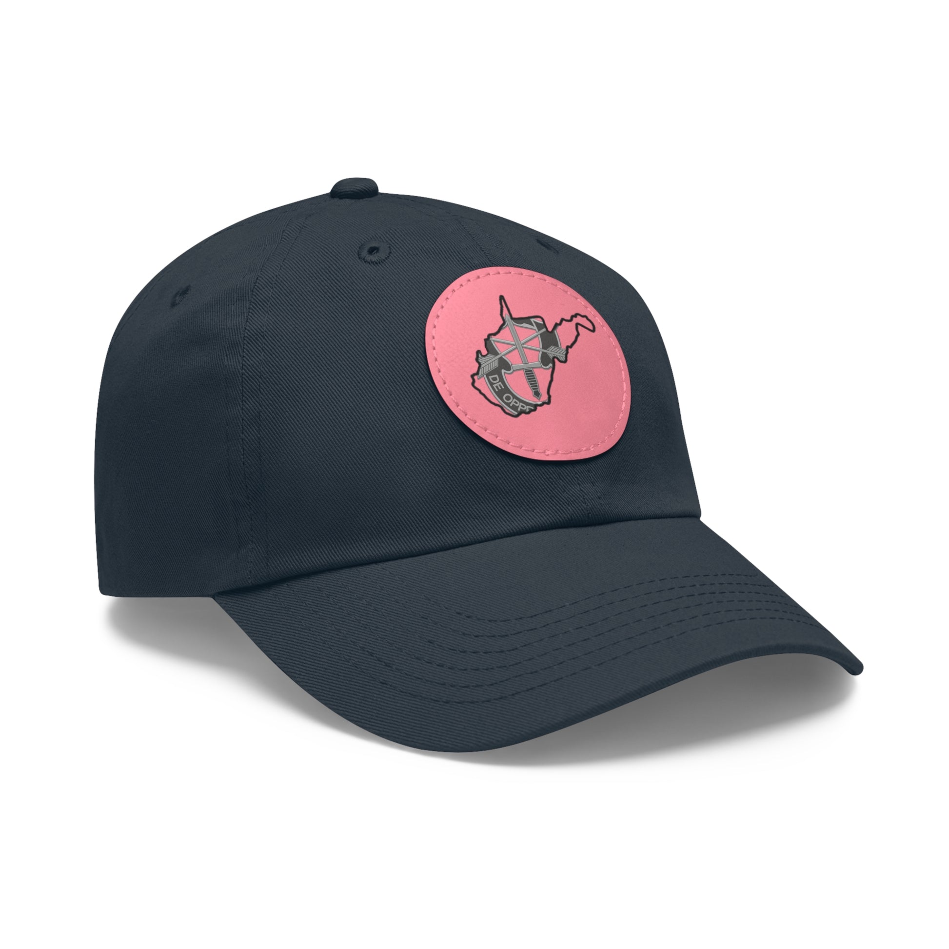 WV Crest Dad Hat with Leather Patch (Round)