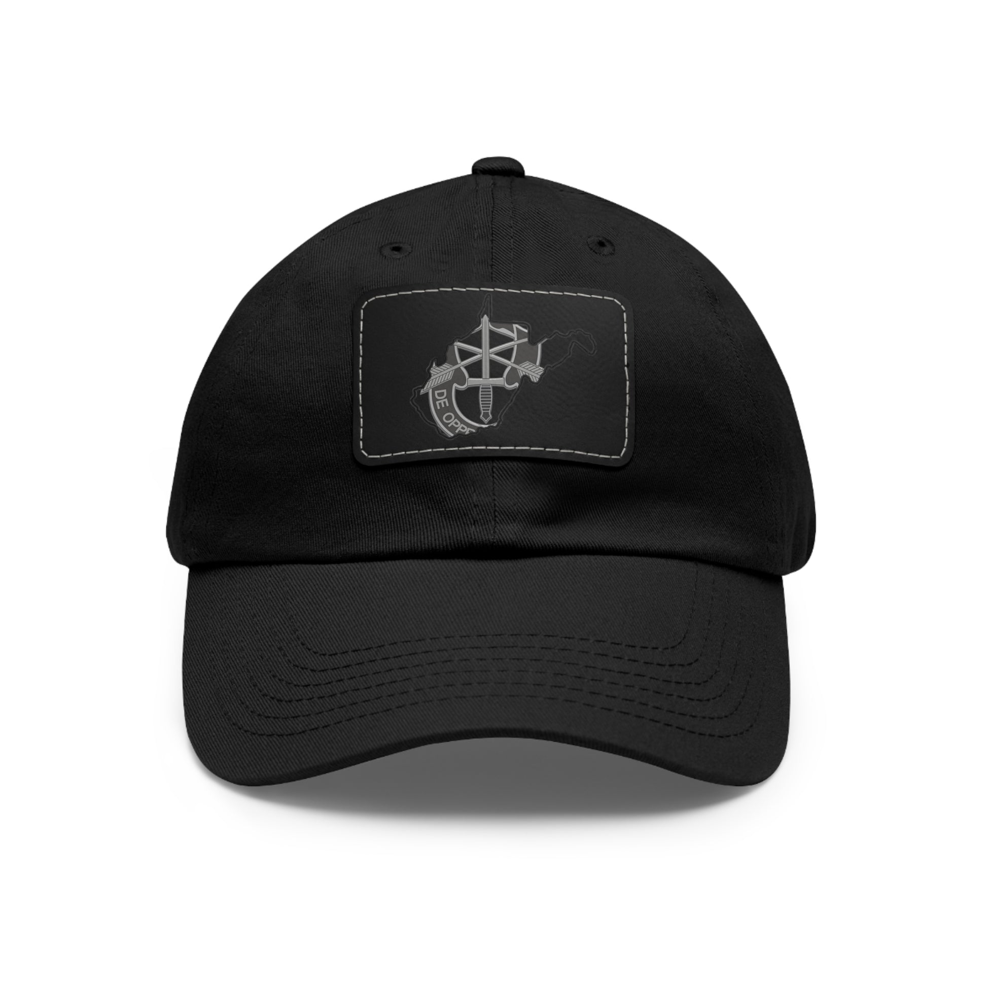 WV Crest Dad Hat with Leather Patch (Rectangle)