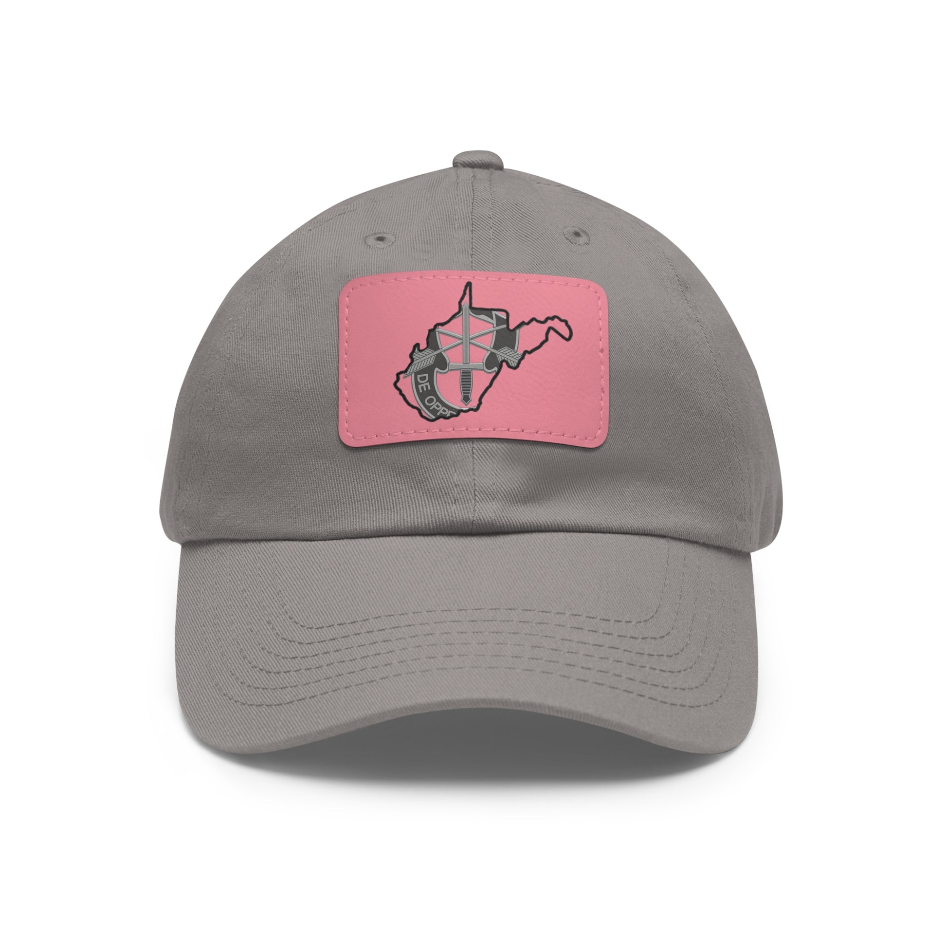 WV Crest Dad Hat with Leather Patch (Rectangle)