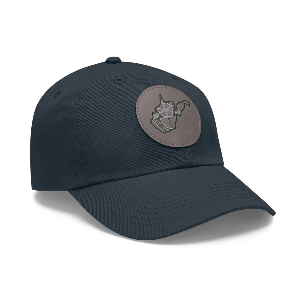 WV Crest Dad Hat with Leather Patch (Round)