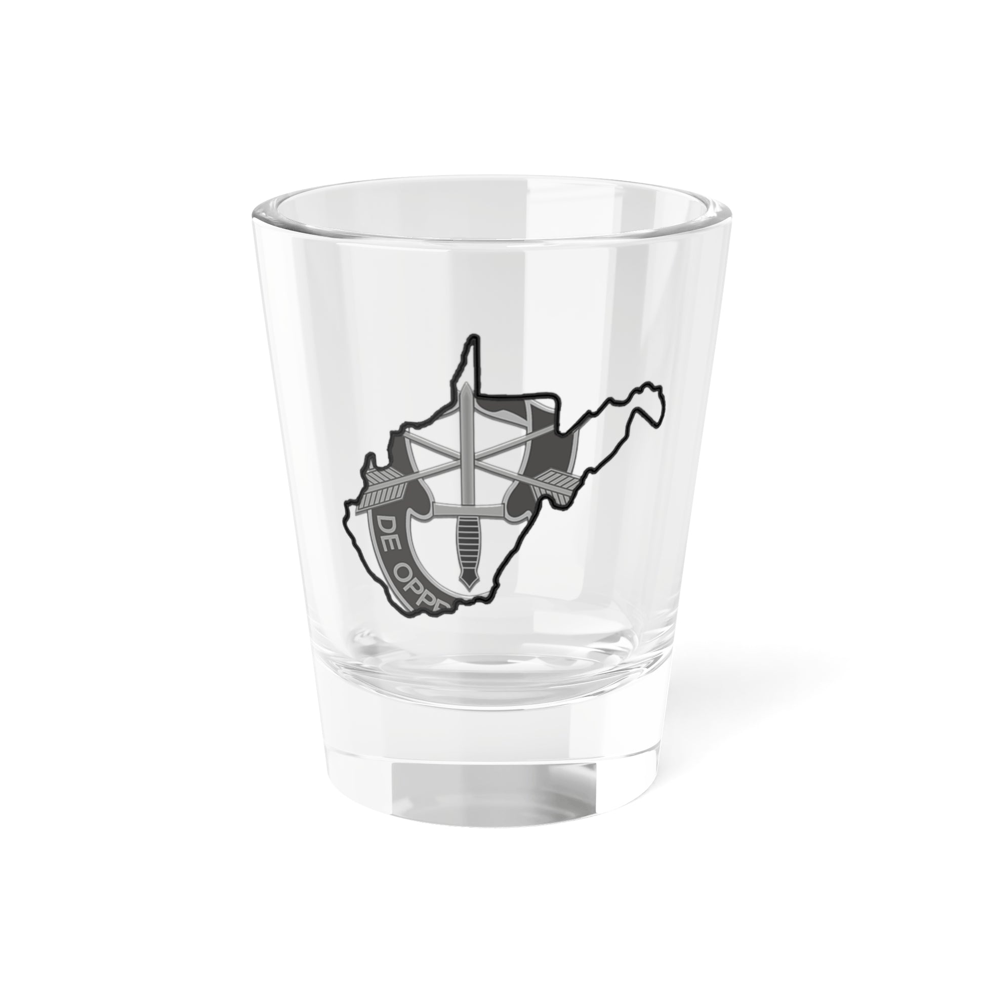 WV Crest Shot Glass, 1.5oz