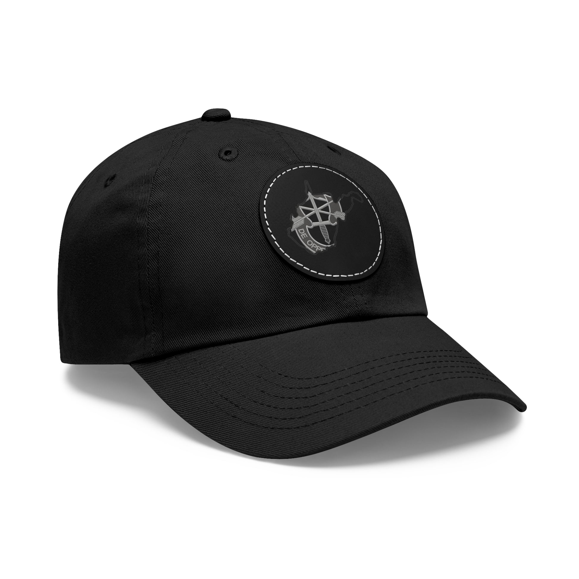 WV Crest Dad Hat with Leather Patch (Round)