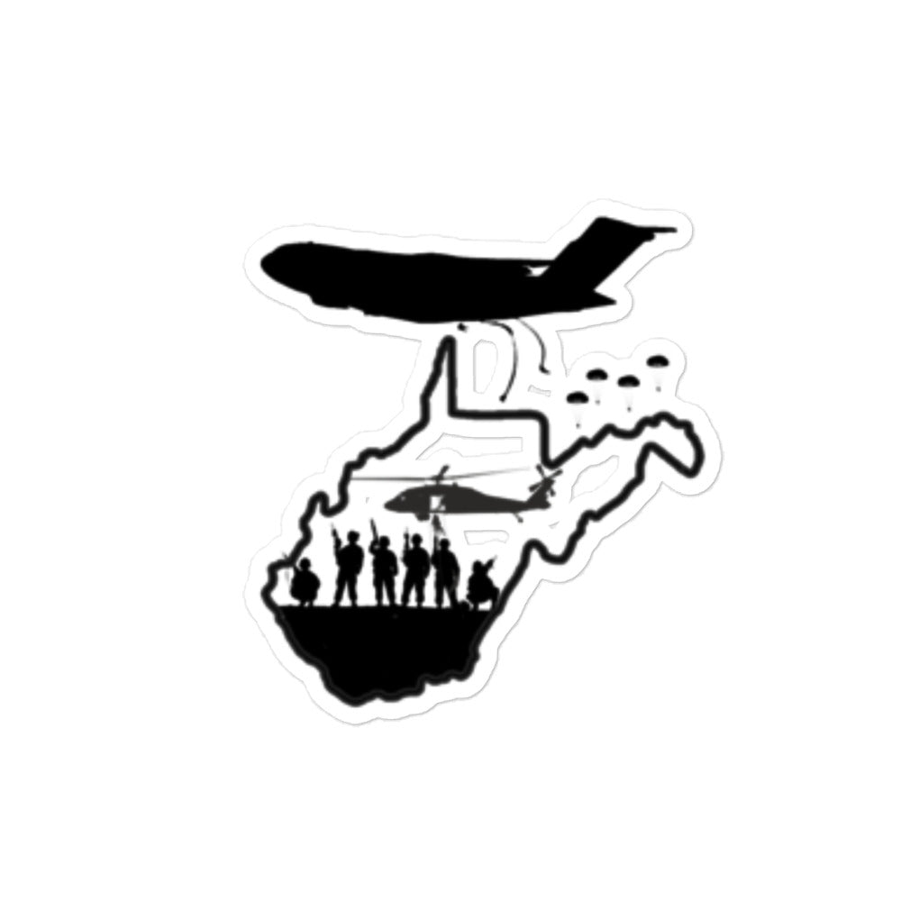 WV Warriors Bubble-free stickers