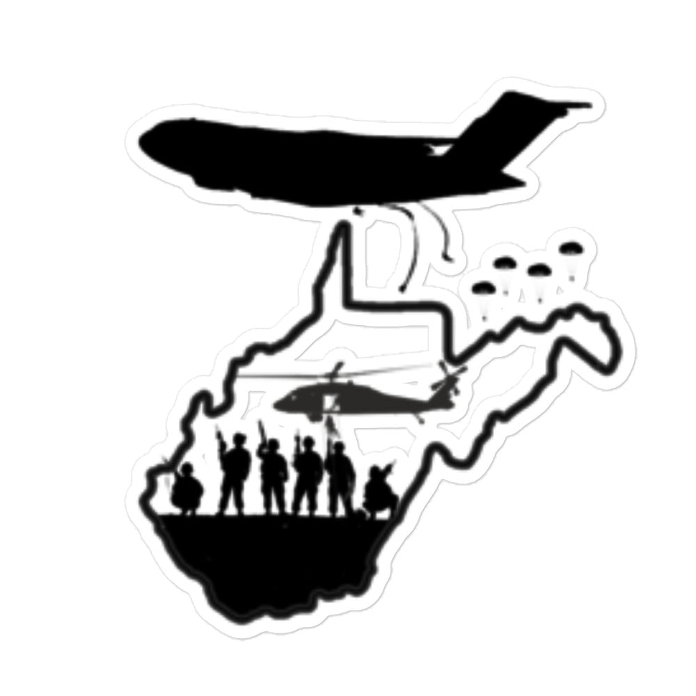 WV Warriors Bubble-free stickers