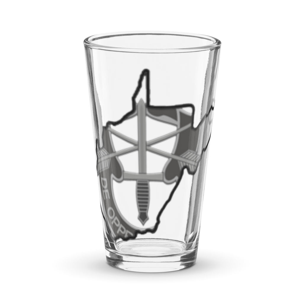 WV crest Shaker pint glass