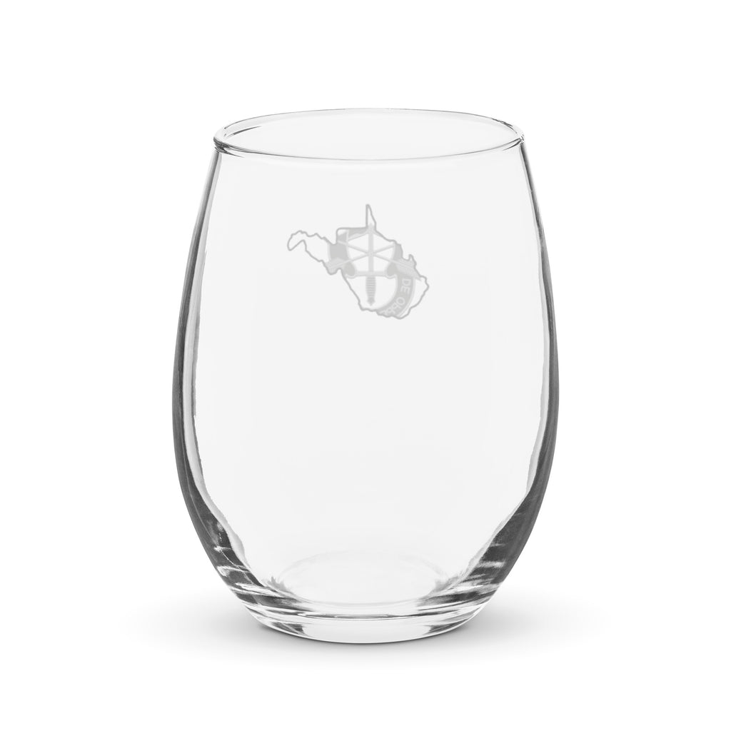 2-19 WV SF Crest Stemless wine glass