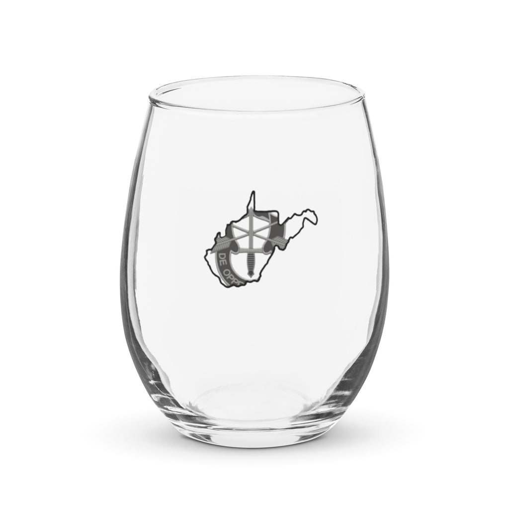 2-19 WV SF Crest Stemless wine glass